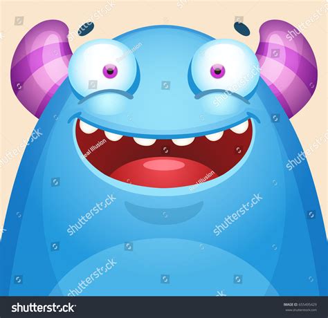 Cartoon Blue Monster Stock Vector (Royalty Free) 655495429 | Shutterstock