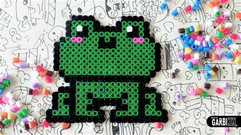 Kawaii Frog - Hama Beads Designs by Garbi KW #pixelart | Hama beads ...