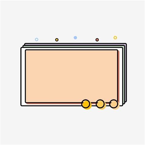 Memphis Minimalist Line Cartoon Cute Border Box Dialog PNG y PSD