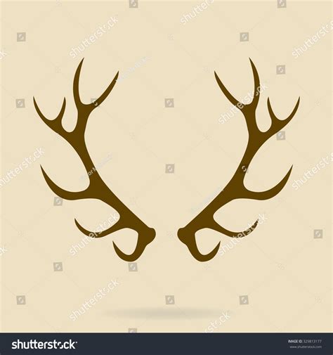 Deer Antlers. Horns Icon. Vector Silhouette. - 329813177 : Shutterstock