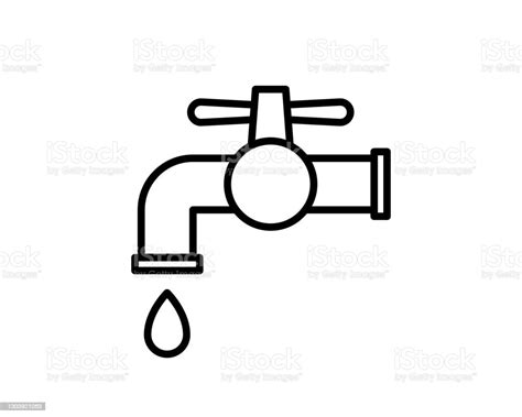 Faucet Vector Icon Black Illustration Isolated On White Background For ...