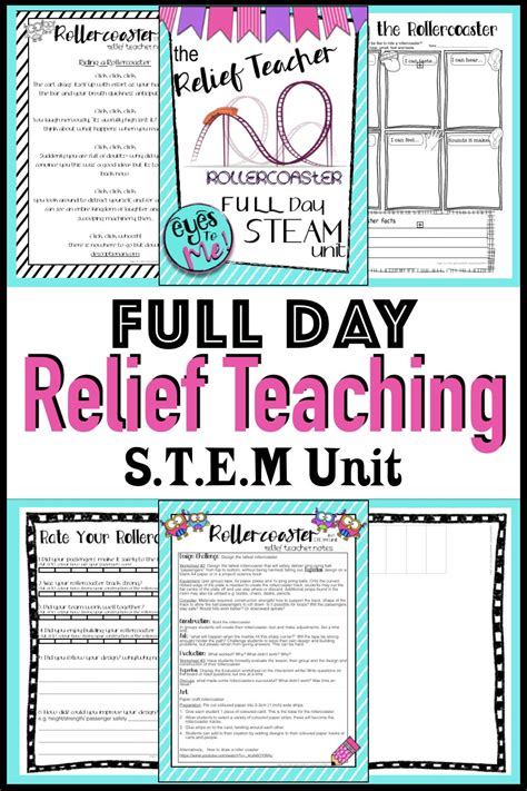 Full day plan for relief teachers to print and go! rollercoasters ...