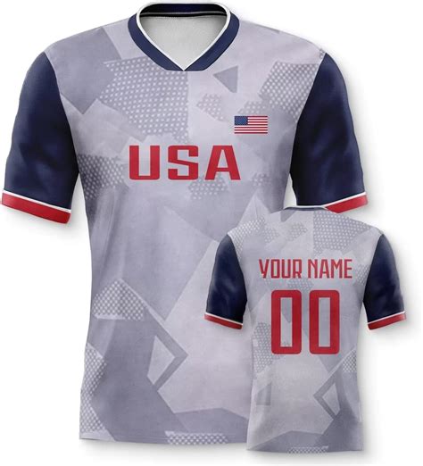 Amazon.com: Custom 22/23 USA Soccer Fans Jersey USA Soccer Uniforms ...