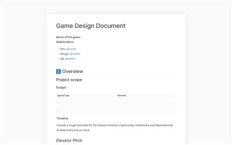 How to Write a Game Design Document (GDD)