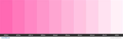 Tints of Hot Pink #FF69B4 hex color | Color palette design, Barbie pink ...