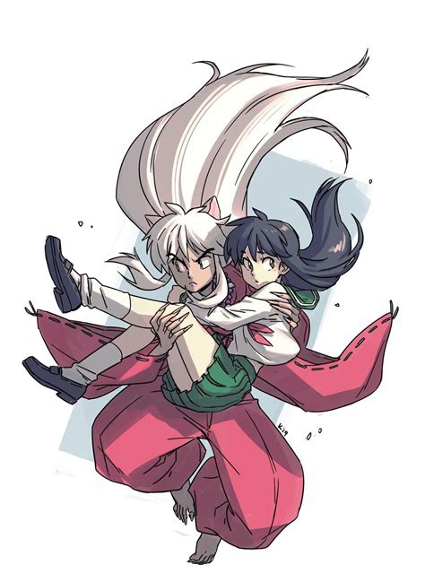 Inuyasha and Kagome fanart by Kinuko | Inuyasha fan art, Inuyasha ...