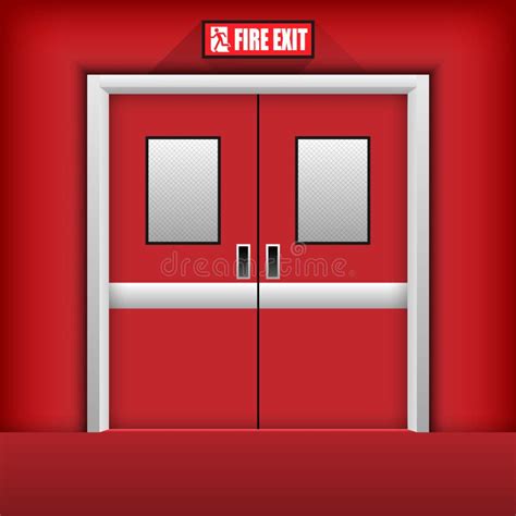 Fire Exit Door. Vector Illustration Stock Vector - Illustration of ...