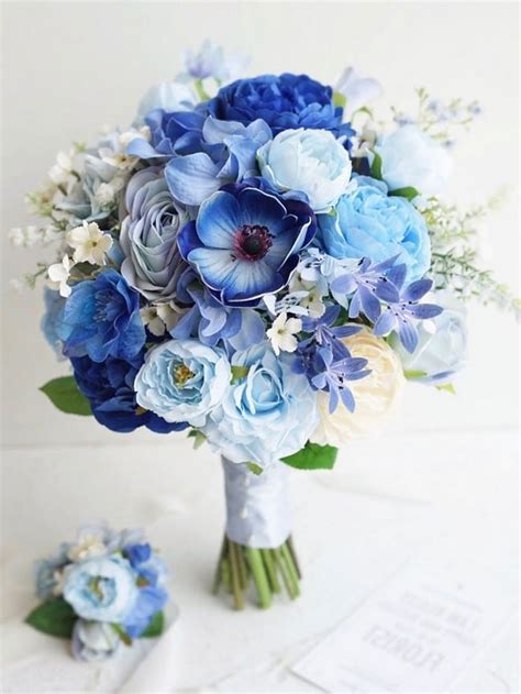 ️ 40 Chic Blue Wedding Bouquet Ideas 2024 | Colors for Wedding