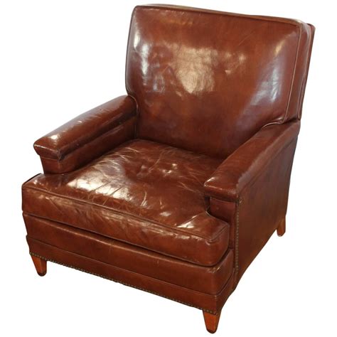 Antique Leather Club Chair at 1stdibs