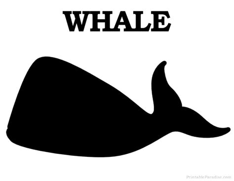 Printable Whale Silhouette - Print Free Whale Silhouette