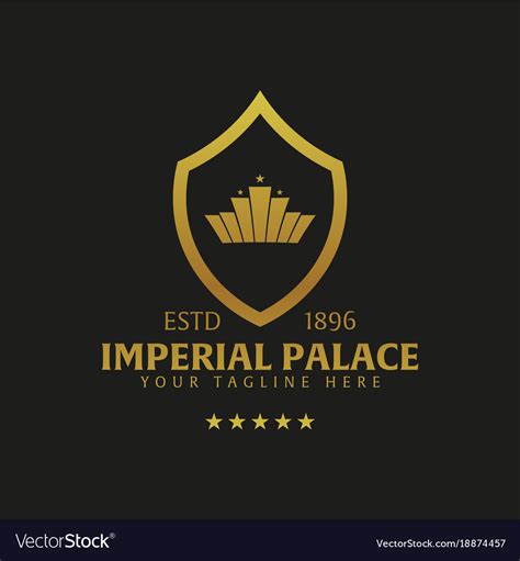 Imperial palace hotel logo and emblem logo Vector Image