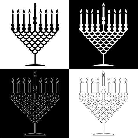 Hanukkah candles drawing vector for websites, printing and others ...