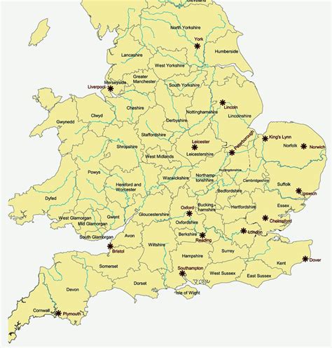 Map Of England 1600 - Beilul Rochette