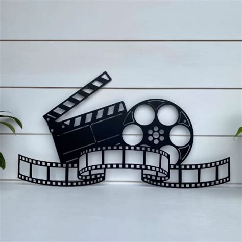 Movie Reel, Film Strip, and Hollywood Clapboard Metal Wall Art Theatre ...