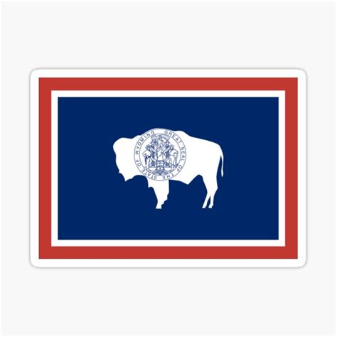 "Wyoming state flag sticker" Sticker for Sale by Lingo Shop | Redbubble