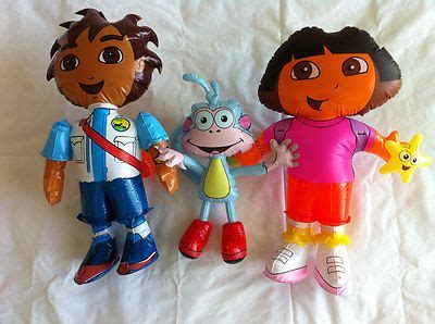 DORA THE EXPLORER INFLATABLE 3 PIECE SET - DORA DIEGO & BOOTS toys ...