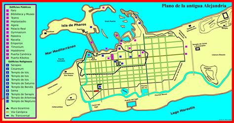 Plano de la antigua Alejandría | Nombres de ciudades, Planos, Programa ...