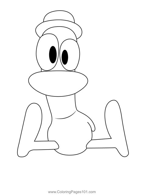 Sit Pato Coloring Page for Kids - Free Pocoyo Printable Coloring Pages ...