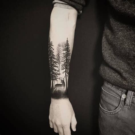 40 Creative Forest Tattoo Designs and Ideas | TattooAdore | Nature ...