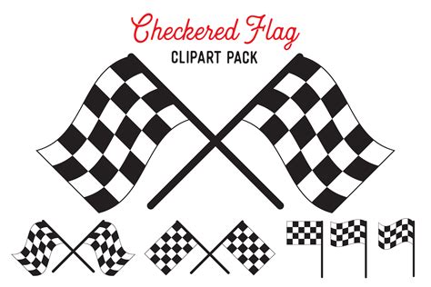 Checkered Flag SVG Vector Design Bundle - Vector Cut Files (272277 ...