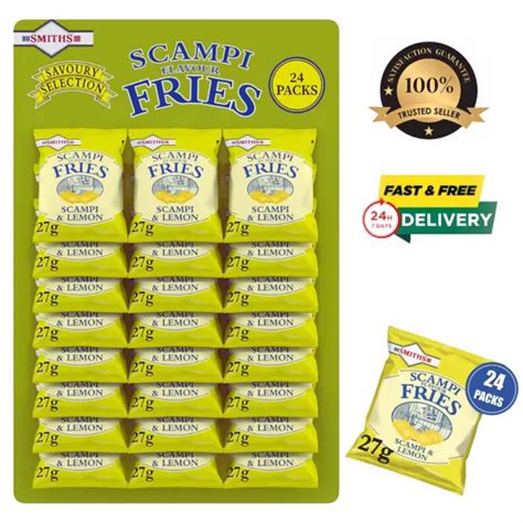 SMITH'S SAVOURY SELECTION Scampi & Lemon Flavour Fries 27g (Sheet of 24 ...