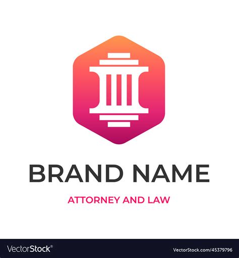 Attorney logo with premium creative element style Vector Image