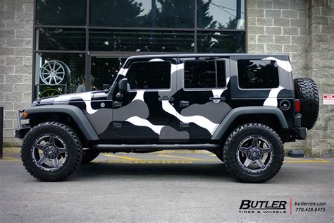 Camo Wrapped Jeep Wrangler with 20in Grid GD4 Wheels and L… | Flickr