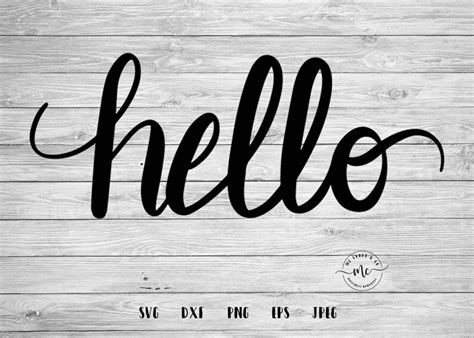 Hello SVG Hello Cut File Handlettered Cricut Silhouette | Etsy