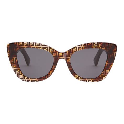 Fendi - F is Fendi - Havana FF Cat Eye Sunglasses - Sunglasses - Fendi ...