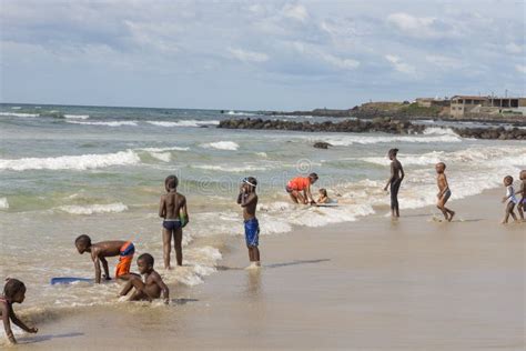 Dakar Residents Enjoying Themselves at the Beach Editorial Photo ...