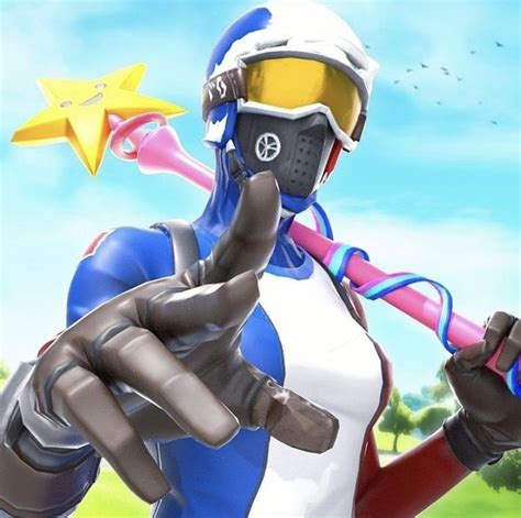 Fortnite Profile Picture in Blue, White, and Pink