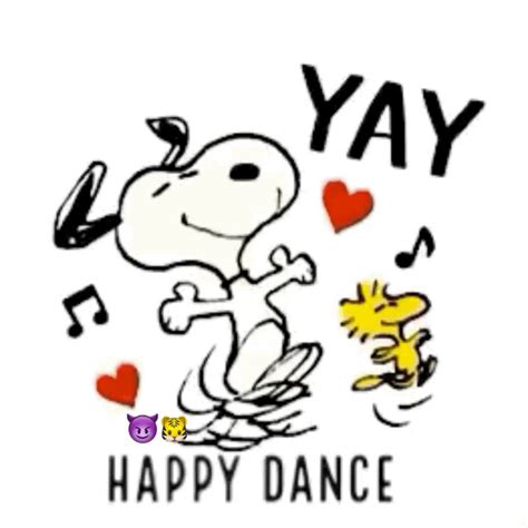 Snoopy Happy Dance Emoticons Text