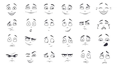 Free Vector | Facial expression illustration set