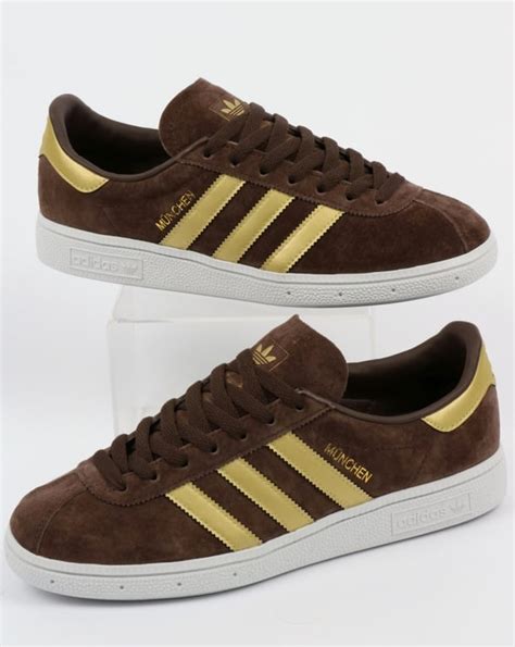 Adidas Munchen Trainers Brown/Gold,shoes,originals,classic