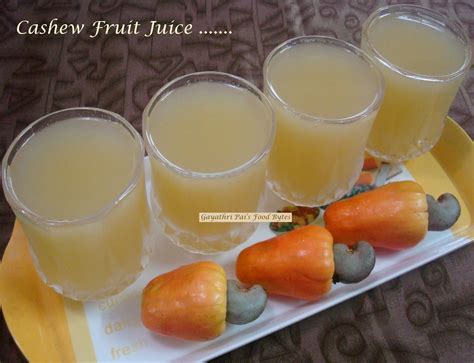 Gayathri Pai's Food Bytes: Chilled Cashew Fruit Juice.