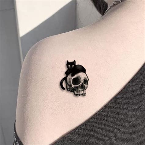 Tattoofield - Cat, Ghost & Skull Waterproof Temporary Tattoo | YesStyle