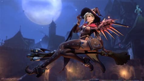 Free download | HD wallpaper: Overwatch Mercy Witch skin digital ...