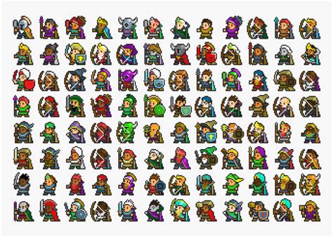 Rpg Pixel Art Characters, HD Png Download - kindpng