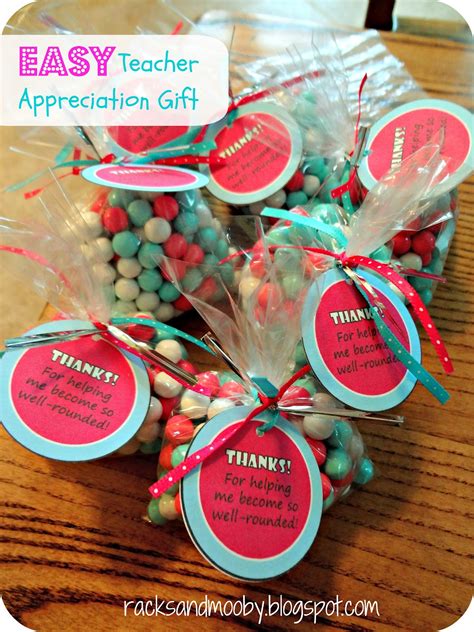 RACKS and Mooby: Inexpensive and Easy Teacher Appreciation Gifts