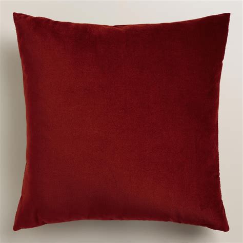 Crafted of luxurious cotton velvet, our red throw pillow is a classic ...