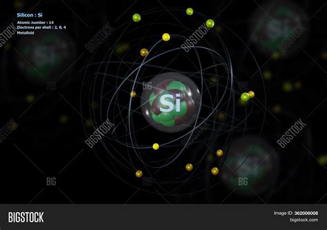 3d Atom Model Silicon