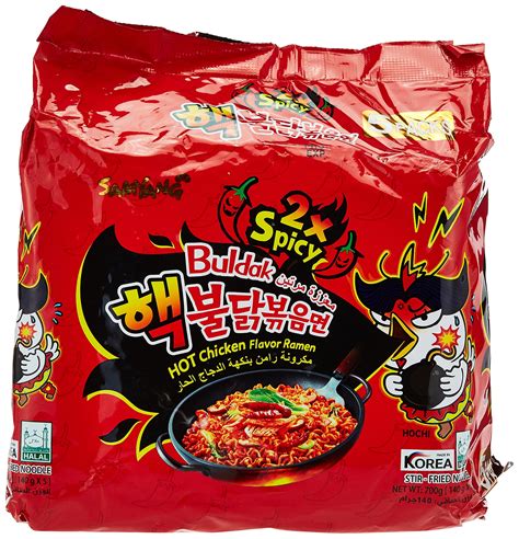 Buy SAMYANG Spicy Hot (2x Spicy) Chicken Flavour Ramen Noodles, Pack of ...