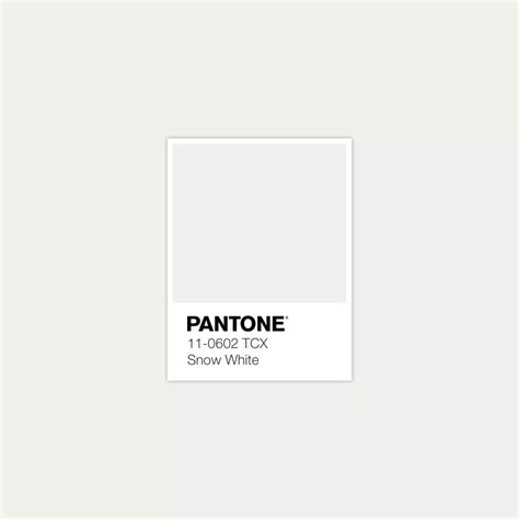 Snow White Pantone Tcx Pantone Swatches Color Swatches Pantone Color ...