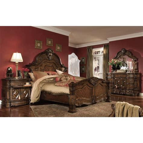 AICO by Michael Amini - Windsor Court King Mansion Bedroom Set (7 pc ...