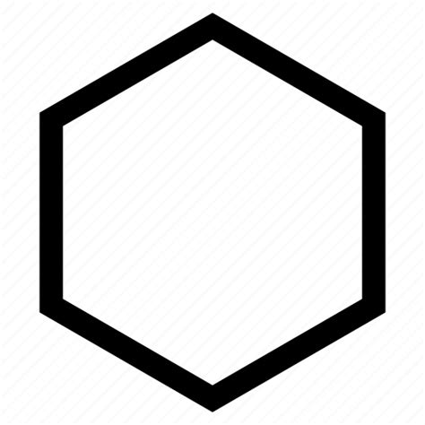 Hexagon, shape icon