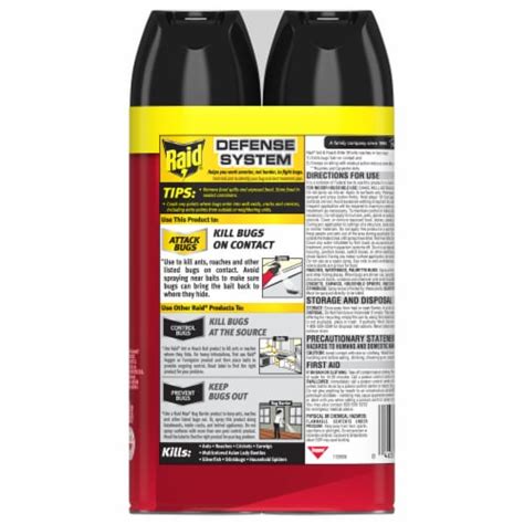 Raid® Outdoor Ant & Roach Killer & Defense Spray Fresh Scent, 2 pk ...