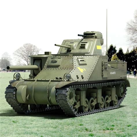 ww2 m3 lee tank tracks 3d model