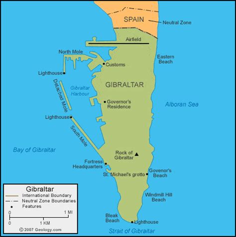 Gibraltar Map and Satellite Image