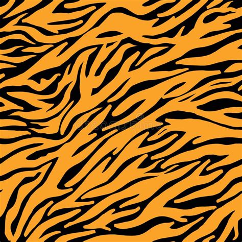 Tiger Print Seamless Pattern. Black and Orange Tiger Stripes. Black and ...