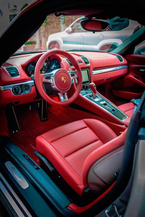 Porsche Interior | Red interior car, Porsche, Red interiors